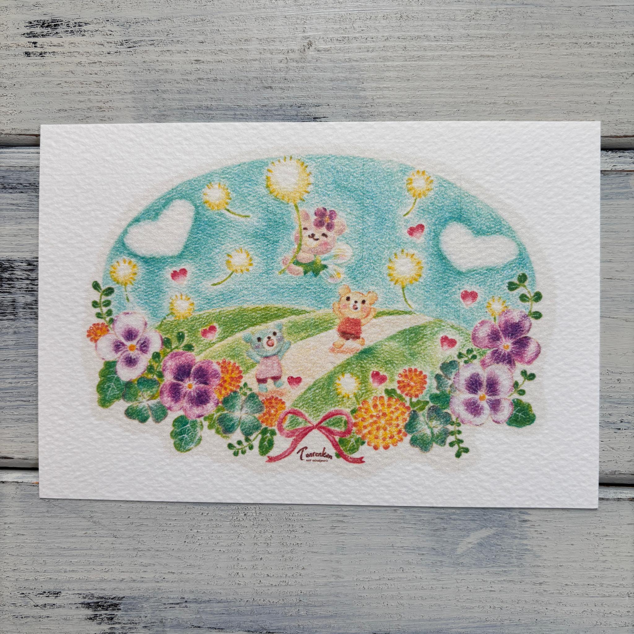 妖精くまちゃん空を飛ぶ ポストカードno.3411枚目の画像