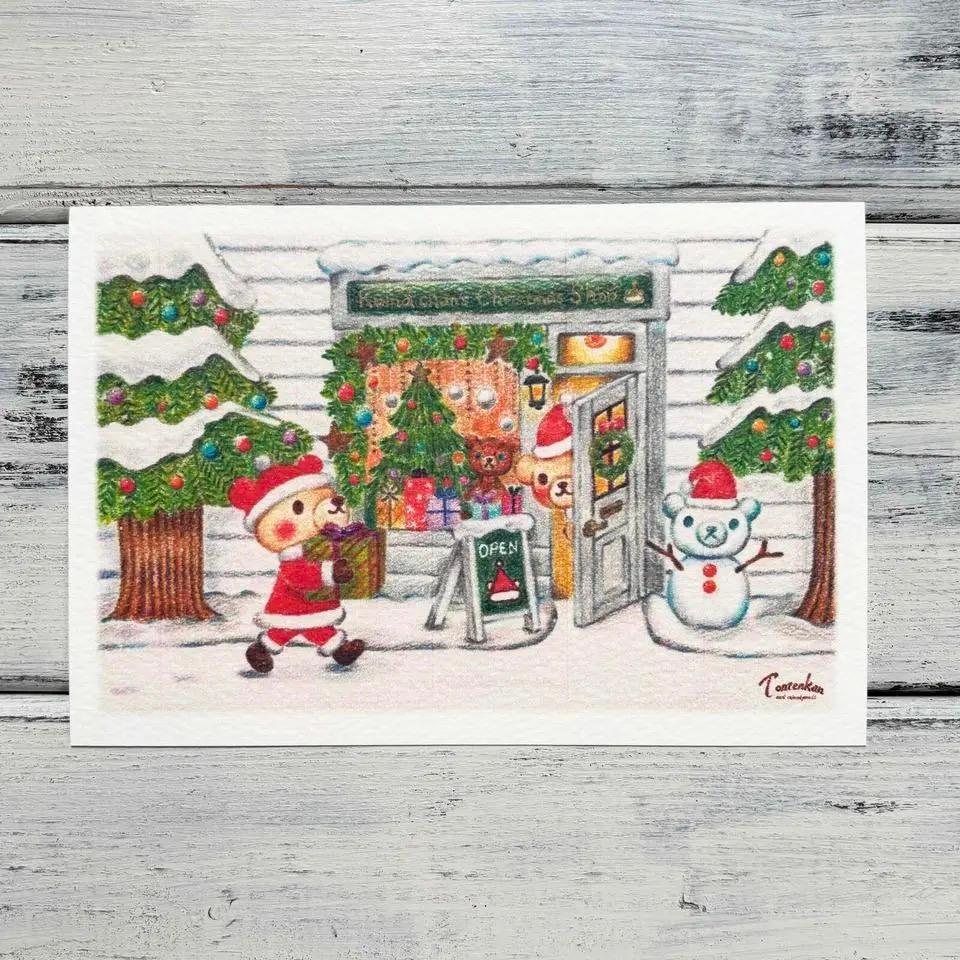 くまちゃんのクリスマスショップ ポストカードno.3391枚目の画像