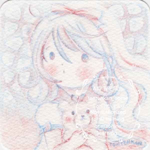 【夏の期間限定🌻】てのひらペーパー原画【F】1枚目の画像