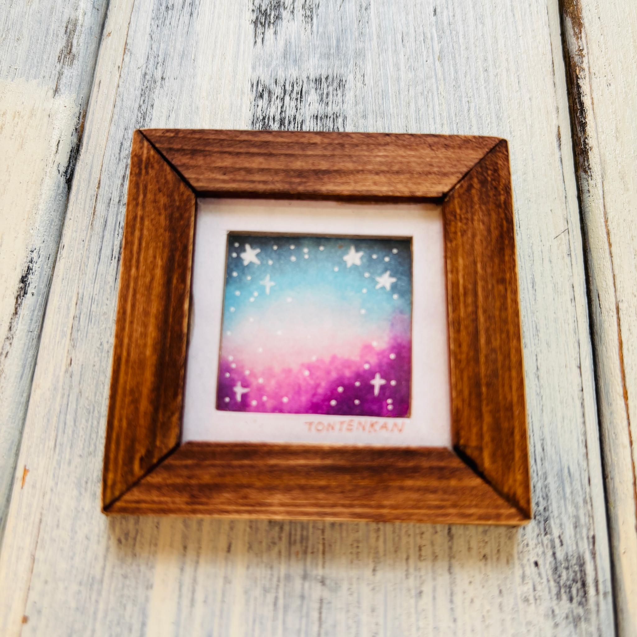 【原画】額の中の星空ブローチ1枚目の画像