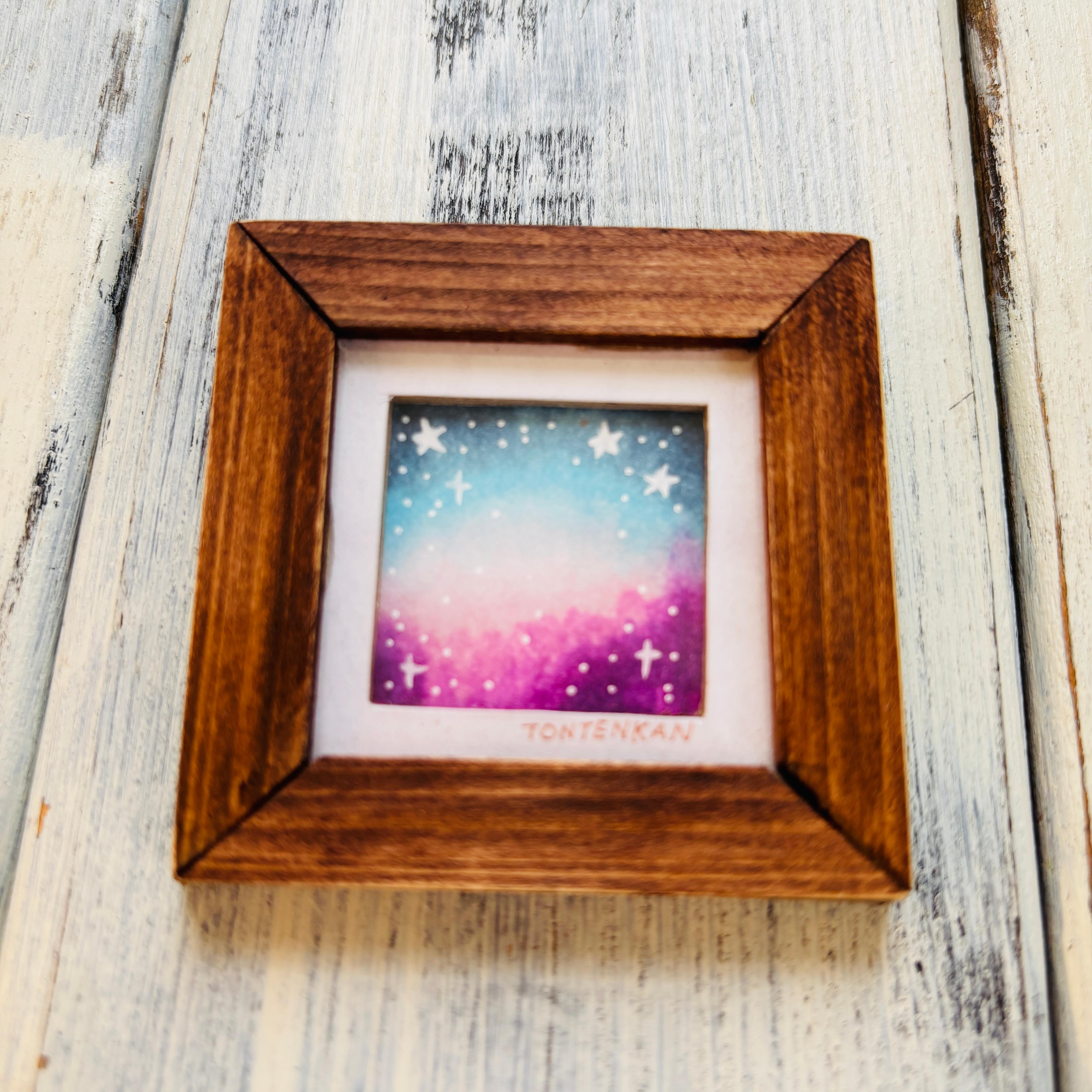 【原画】額の中の星空ブローチ1枚目の画像